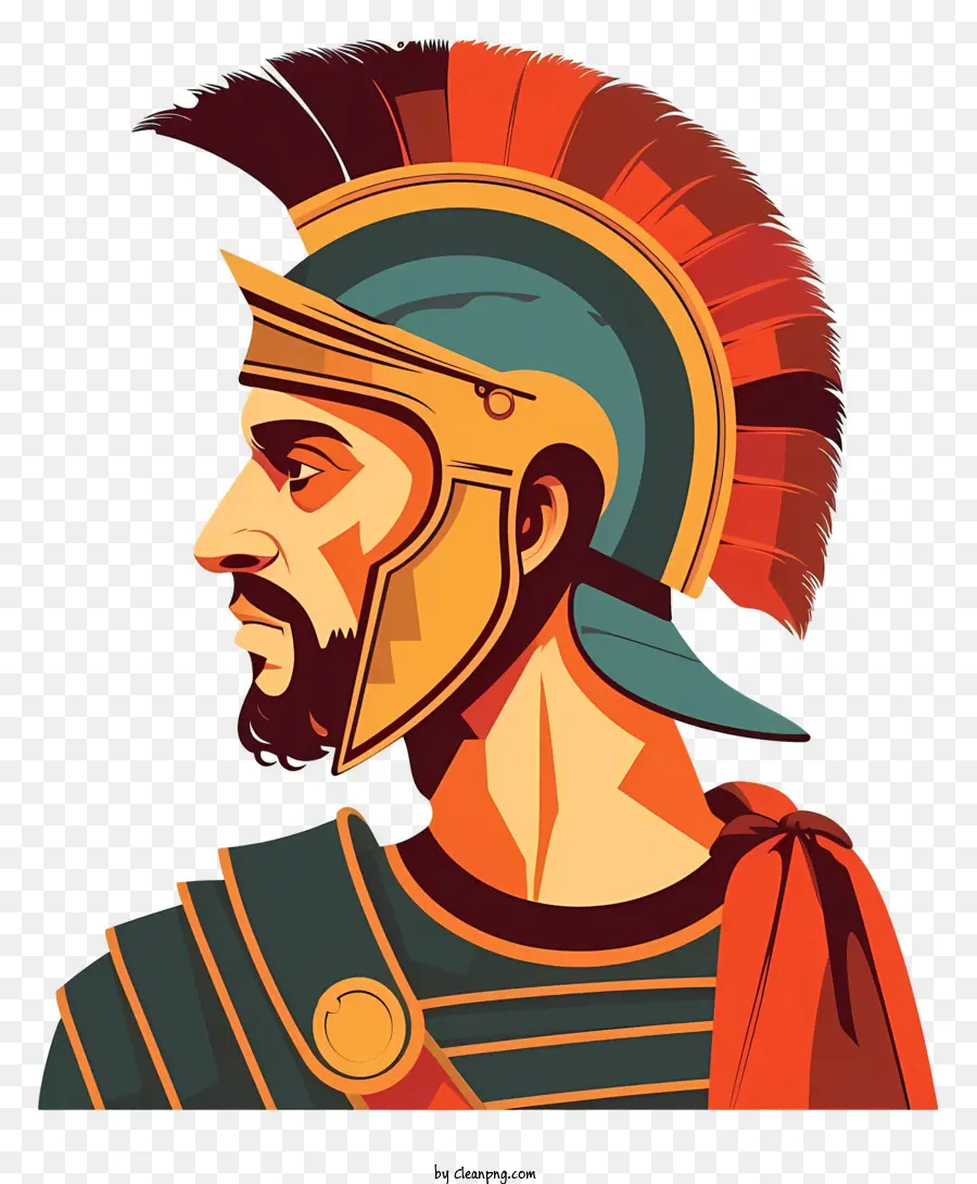 Soldado Roma Antiga，Capacete Com Penas PNG