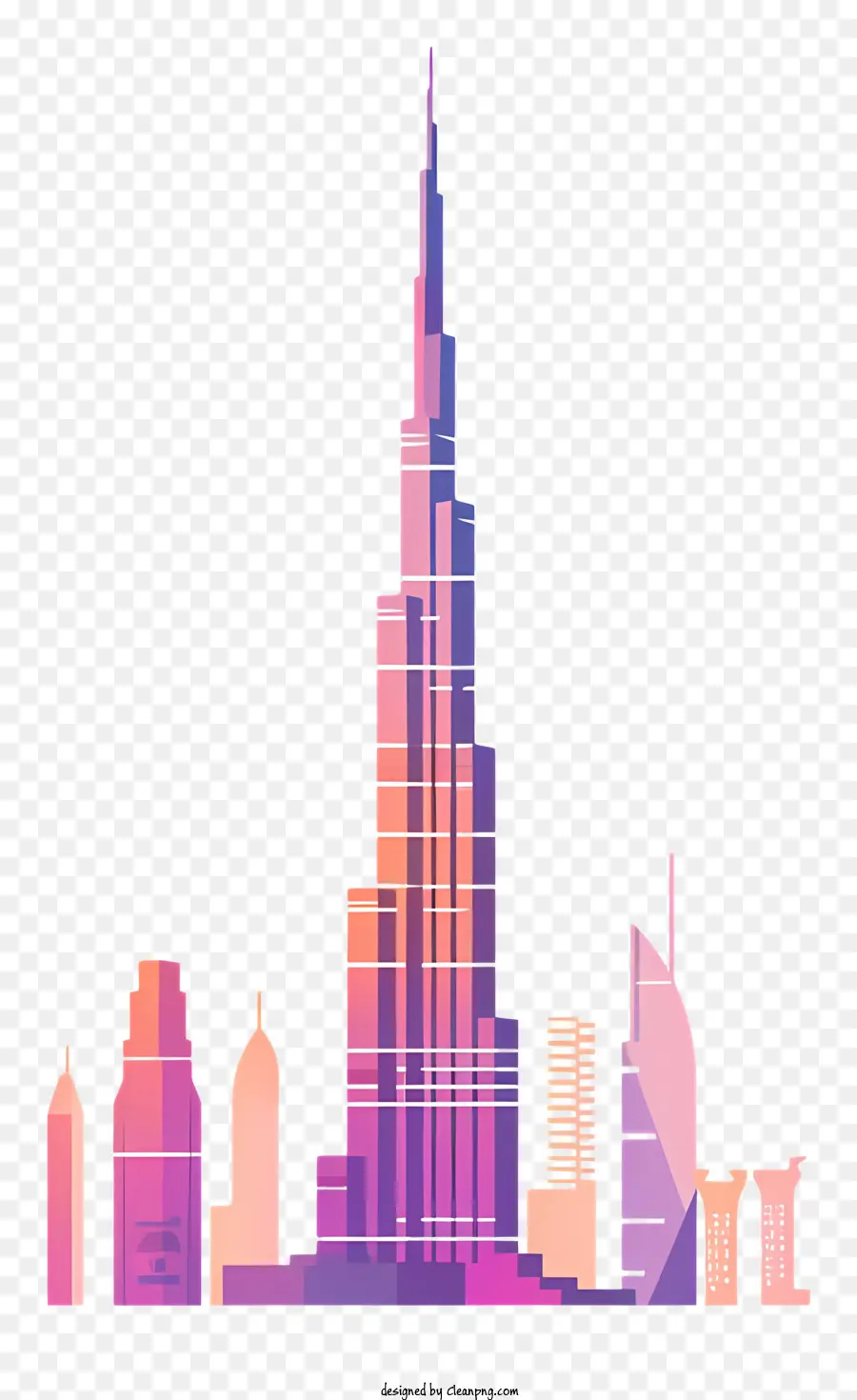 O Burj Khalifa，O Horizonte Da Cidade PNG