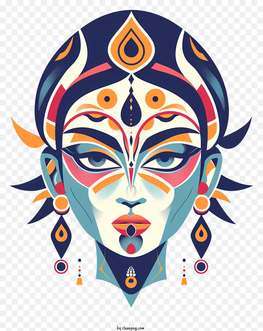 Deusa Hindu，Pintar O Rosto PNG