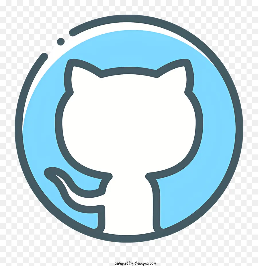 Ícone Do Github，Logotipo Azul Claro Do Github PNG