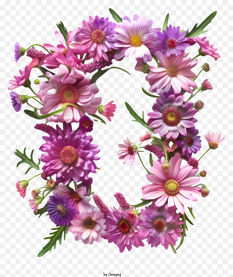 Número 0 Flores，Buquê De Flores PNG