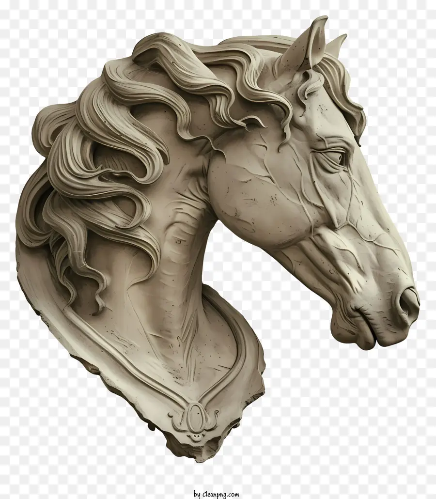 Cabeça De Cavalo，Escultura De Cavalo PNG