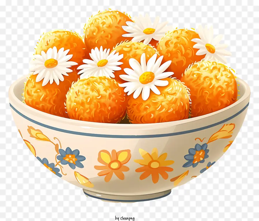 Laddu，Tigela De Bolinhas De Laranja PNG