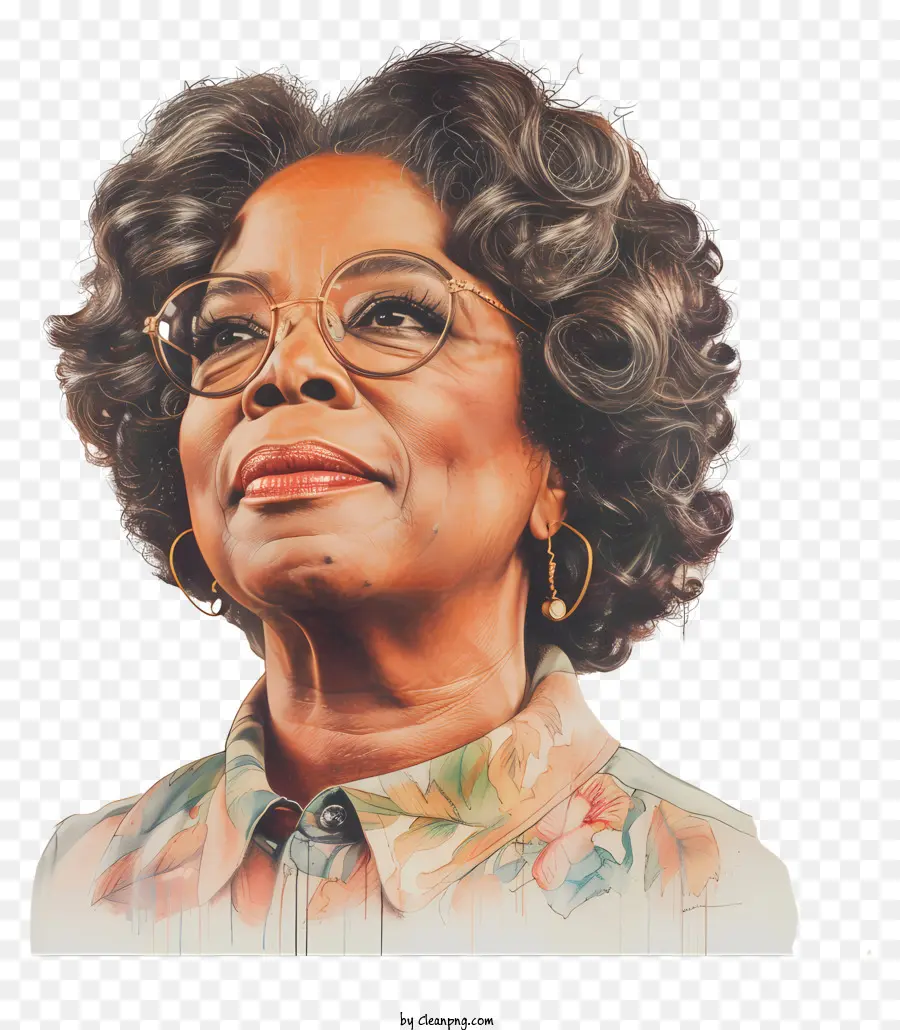 Oprah Winfrey，Penteado Afro PNG