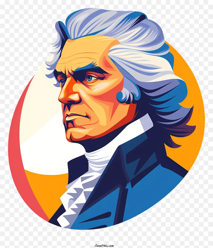 Thomas Jefferson，Homem De Terno Azul PNG