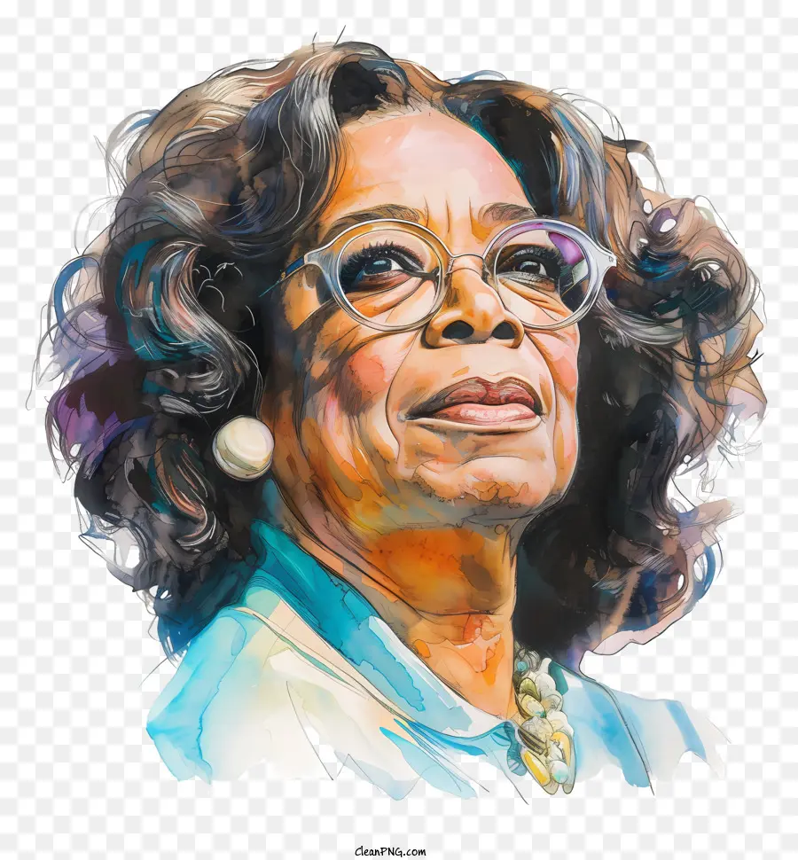 Oprah Winfrey，Pintura Digital PNG