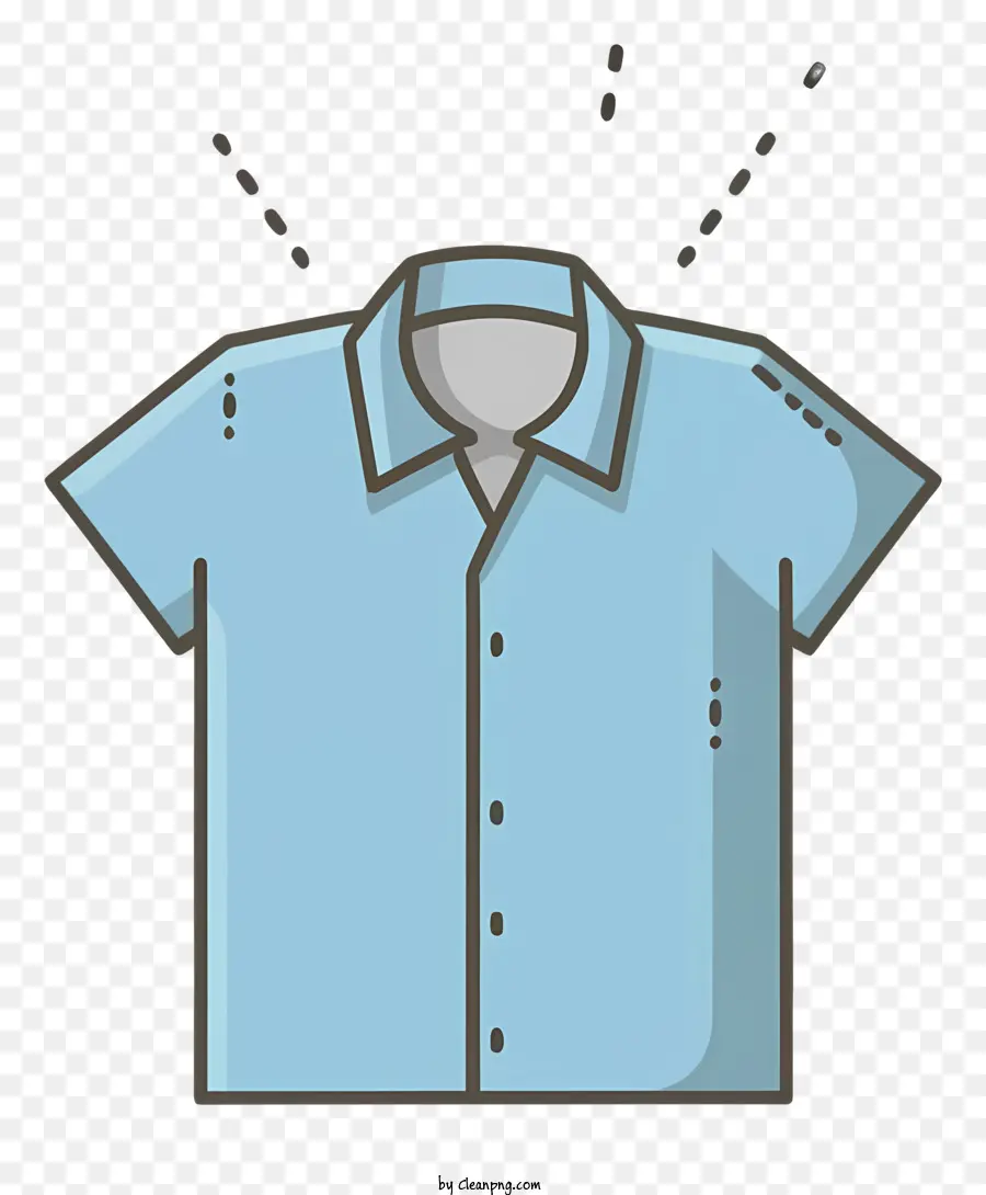 Roupas，Camisa Azul PNG