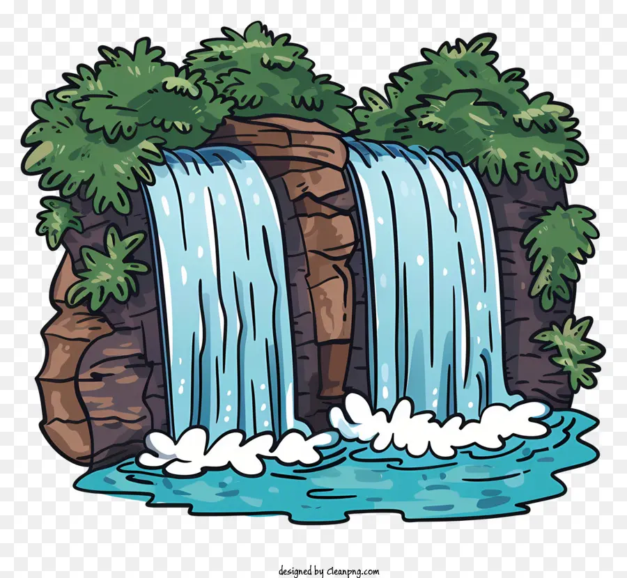 Cachoeira，Ilustração Dos Desenhos Animados PNG