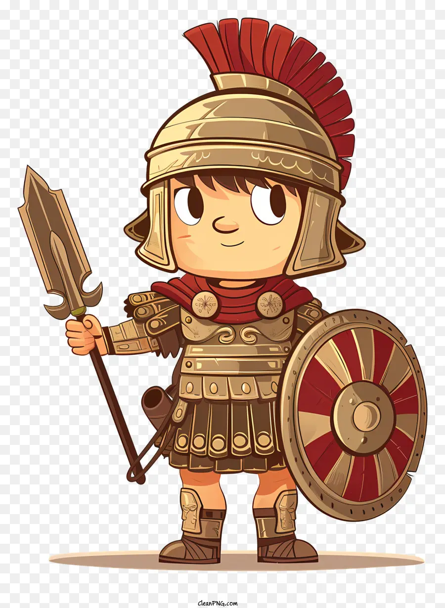 Soldado Roma Antiga，Caráter De Desenho Animado Romano PNG