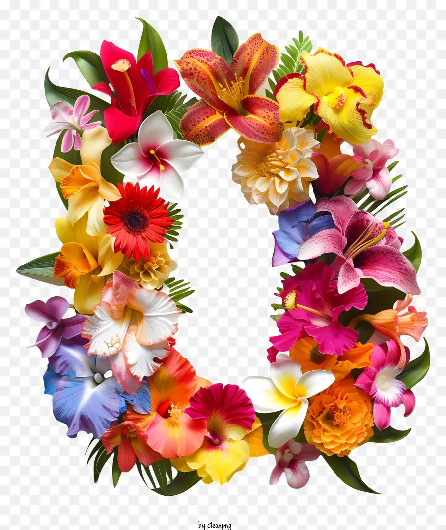 Número 0 Flores，Arranjo Floral PNG