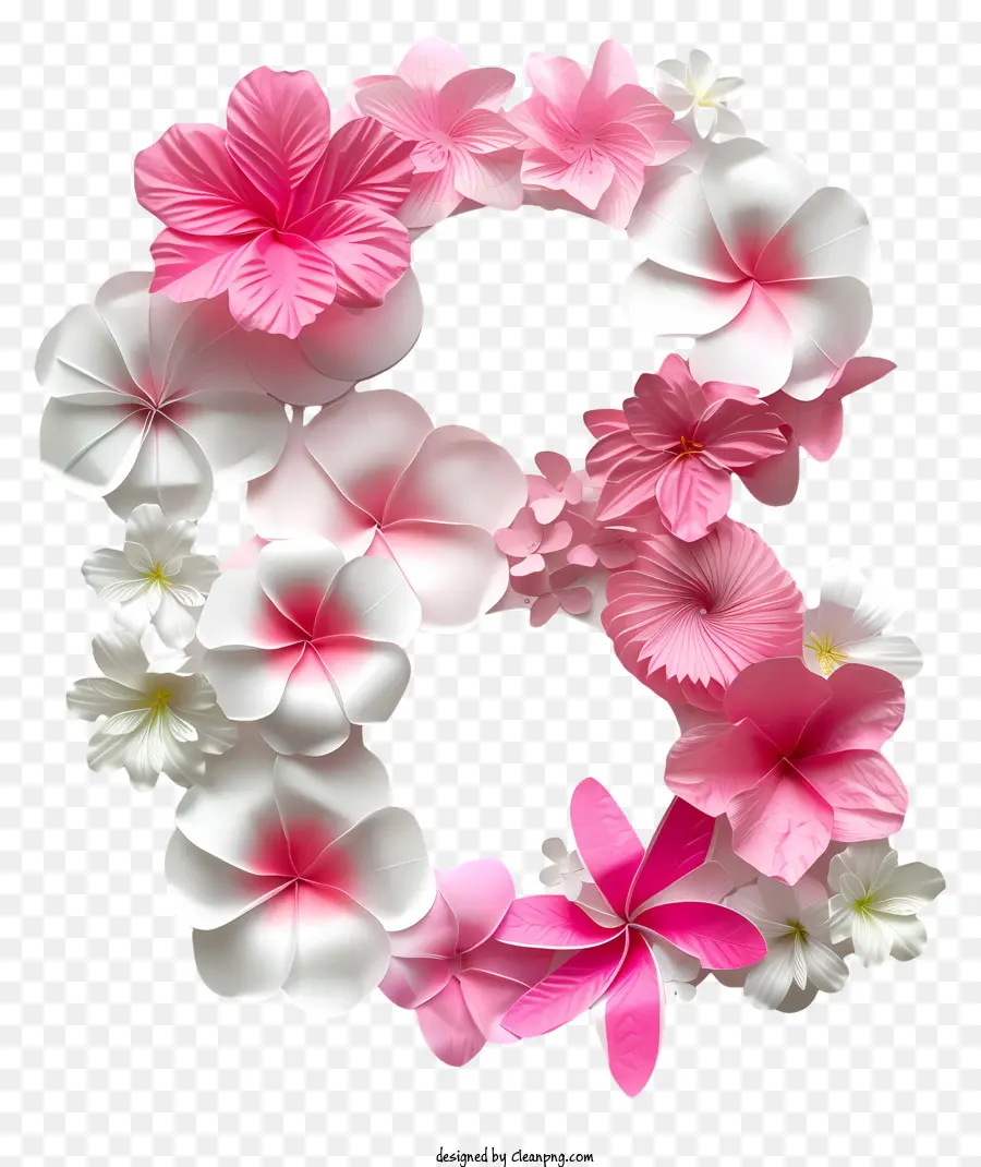 Floral Número Oito，Letra Floral B PNG