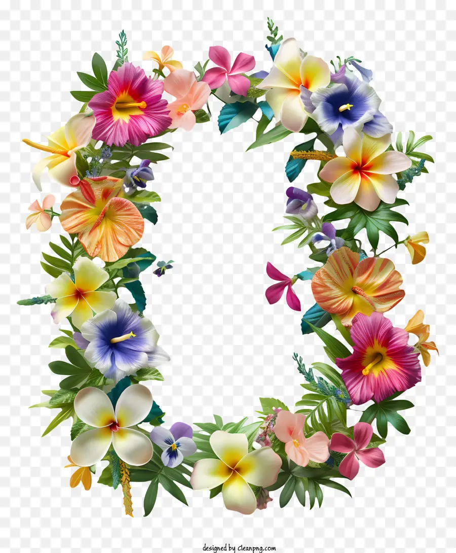 Número 0 Flores，Coroa De Flores PNG