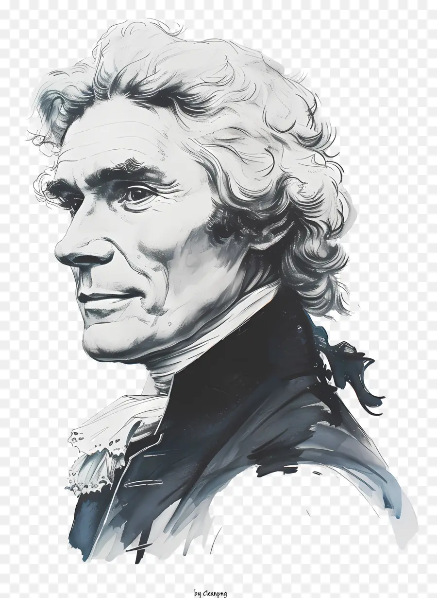 Thomas Jefferson，Homem De Roupa Preta PNG