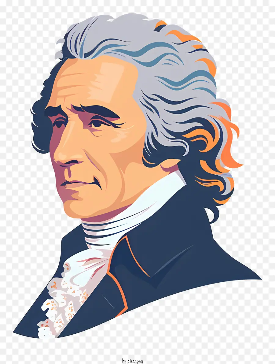 Thomas Jefferson，Homem Encaracolado Homem PNG