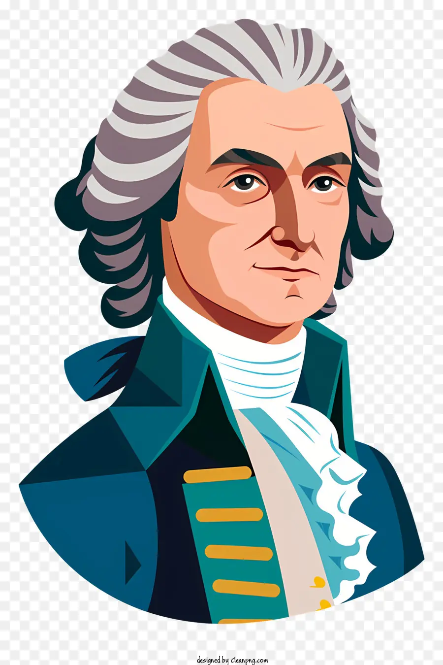 Thomas Jefferson，Uniforme Militar Azul PNG