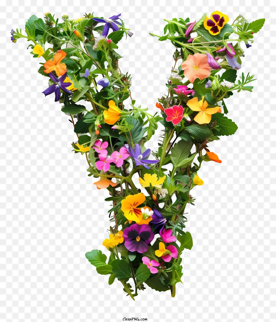 Carta Floral Y，Arranjo De Flores PNG