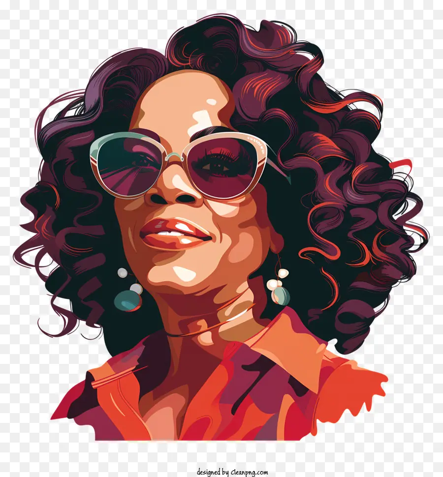 Oprah Winfrey，Penteado Afro PNG