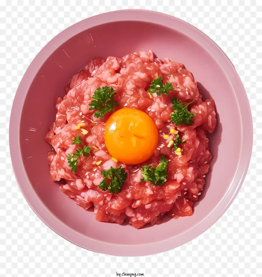 Steak Tartare，Tigela De Carne E Legumes PNG