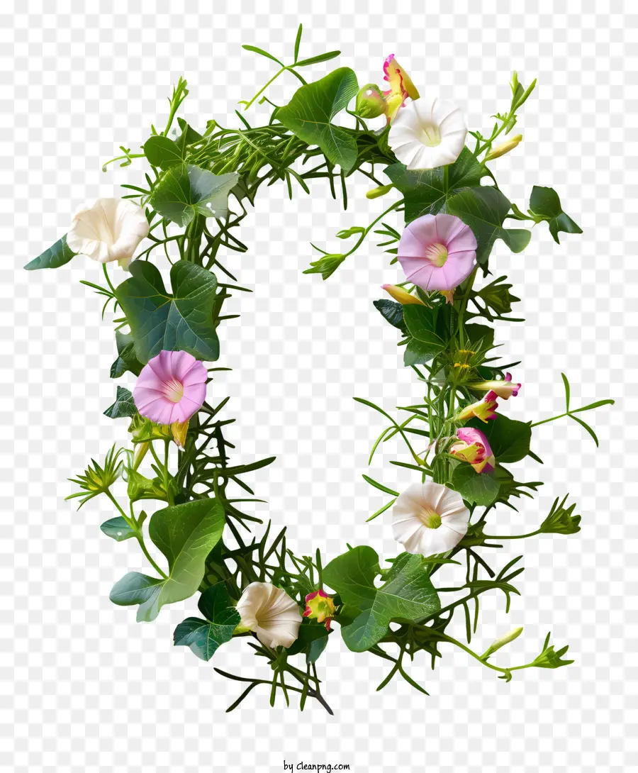 Número 0 Flores，Carta De Flor PNG