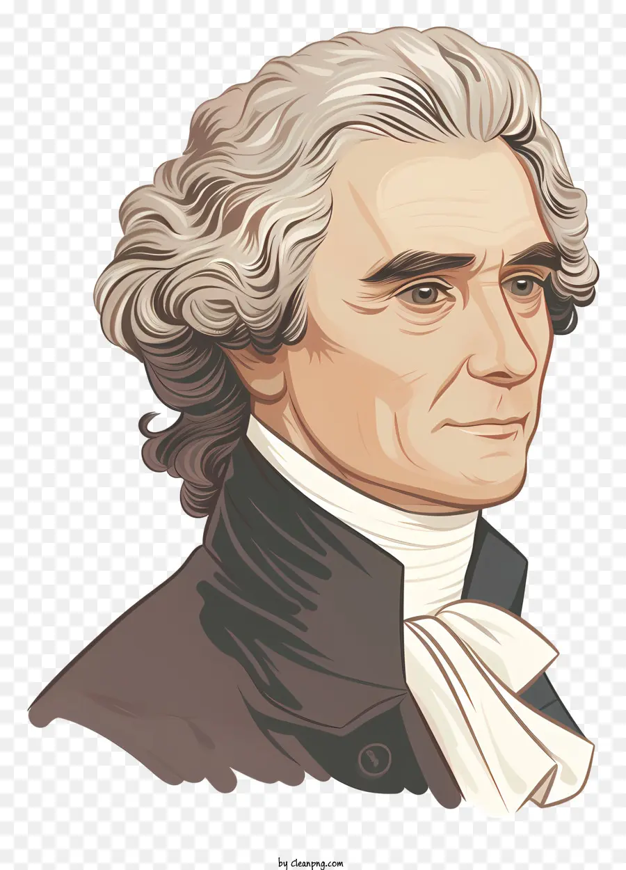 Thomas Jefferson，O Cabelo Cinzento PNG