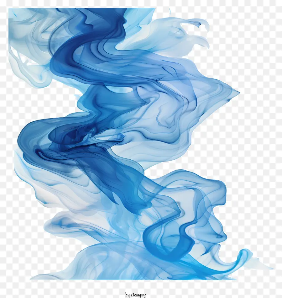 Fumaça Azul，Onda De Pintura PNG