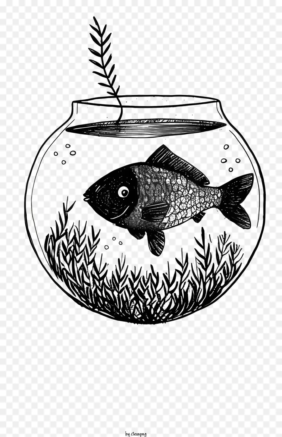 Fish Bowl，água Escura PNG
