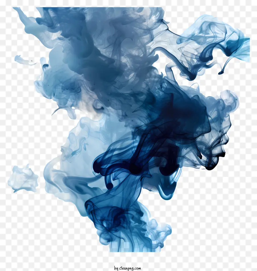 Fumaça Azul，Pintura De Tinta Azul PNG