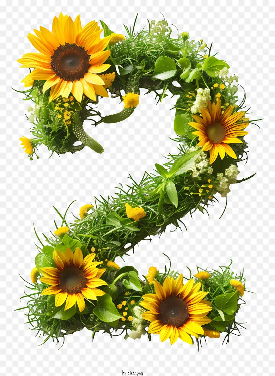 Flores Número 2，Número 3 PNG