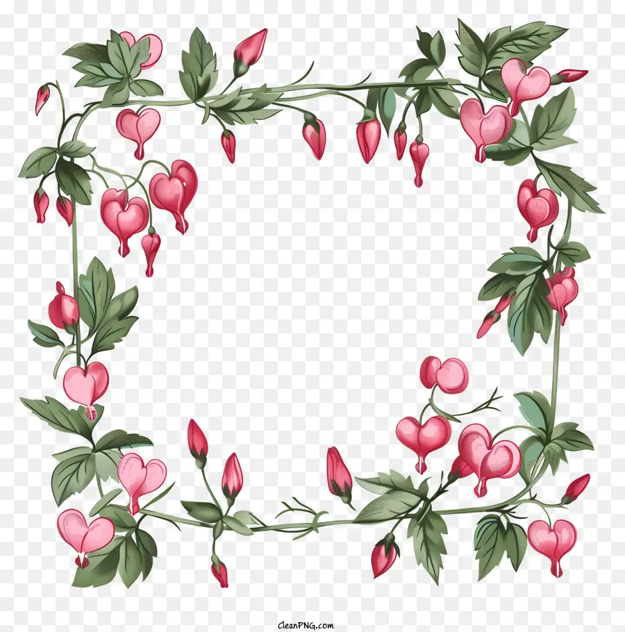 Quadro De Flores De Primavera，Flores Rosa PNG