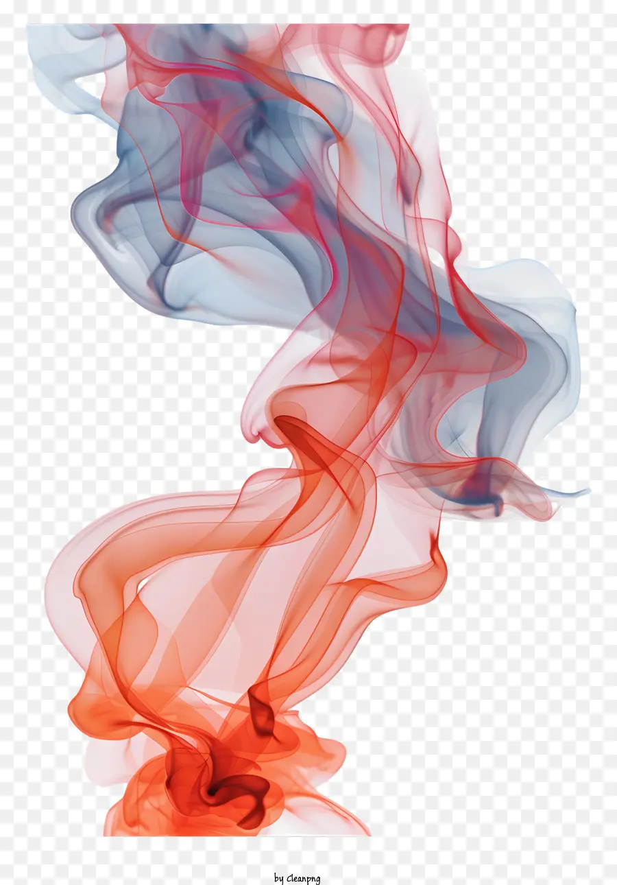 Fumaça Vermelha，Pintura Em Aquarela PNG