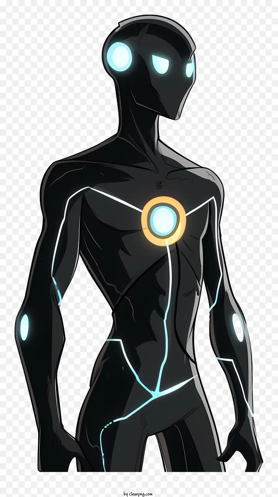 Bioman，Personagem Futurista Negro PNG