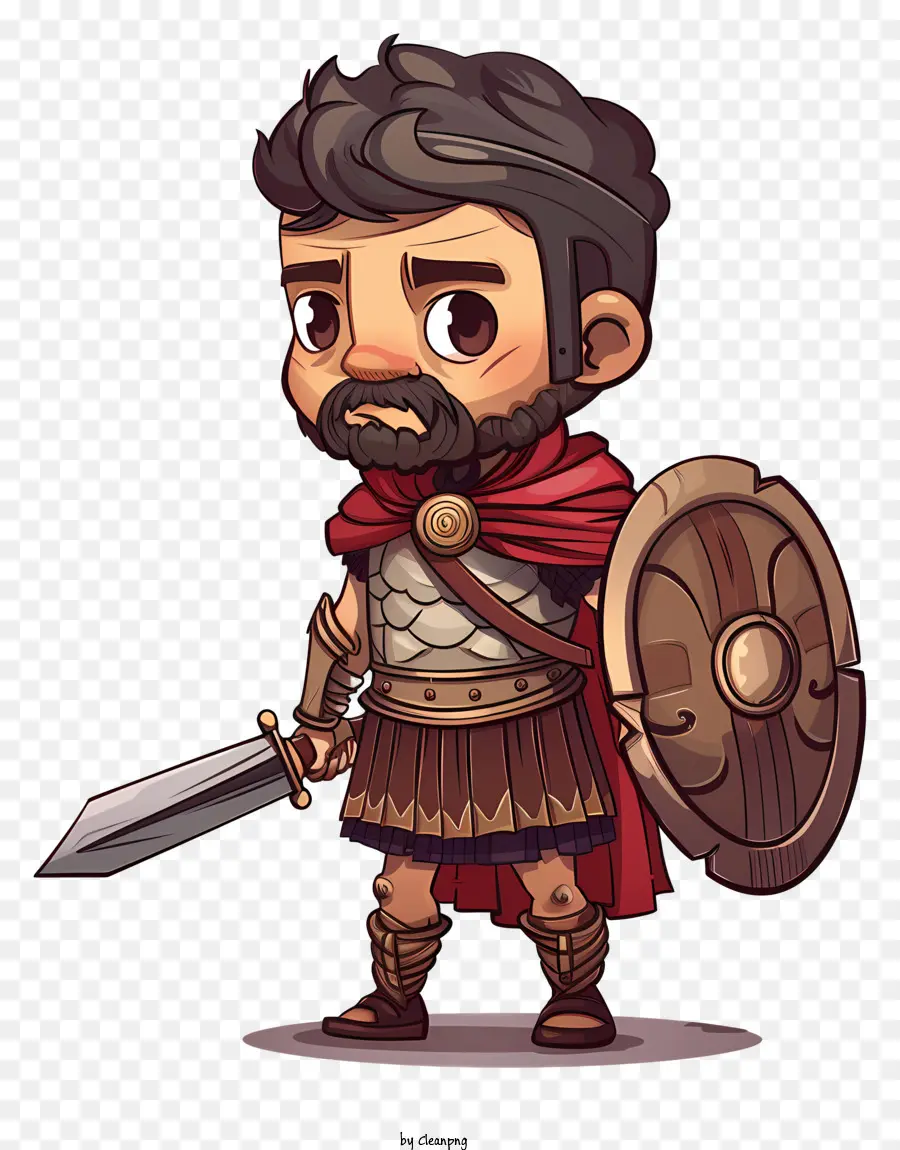 Soldado Roma Antiga，Homem Dos Desenhos Animados PNG