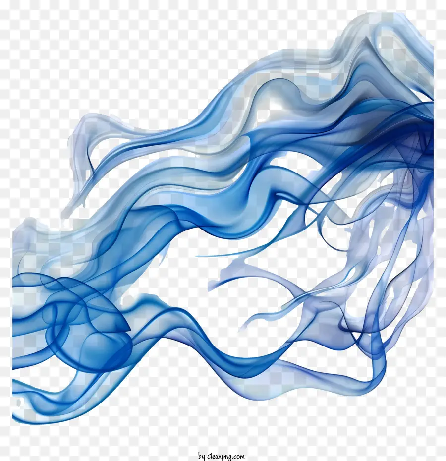 Fumaça Azul，Pintura Abstrata PNG