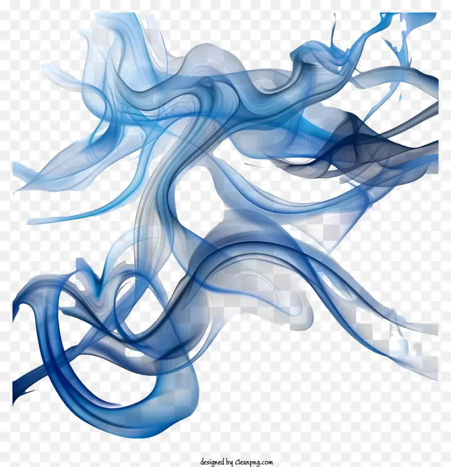 Fumaça Azul，Trabalho De Arte Digital PNG