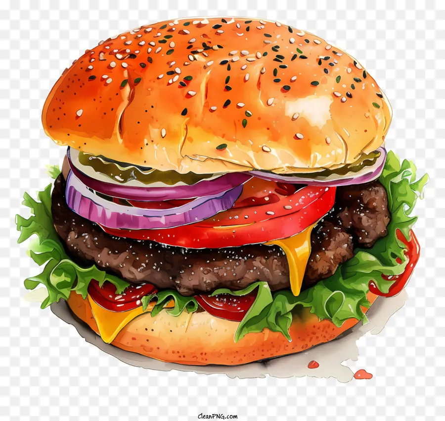 Hamburger，Hamburger Americano PNG