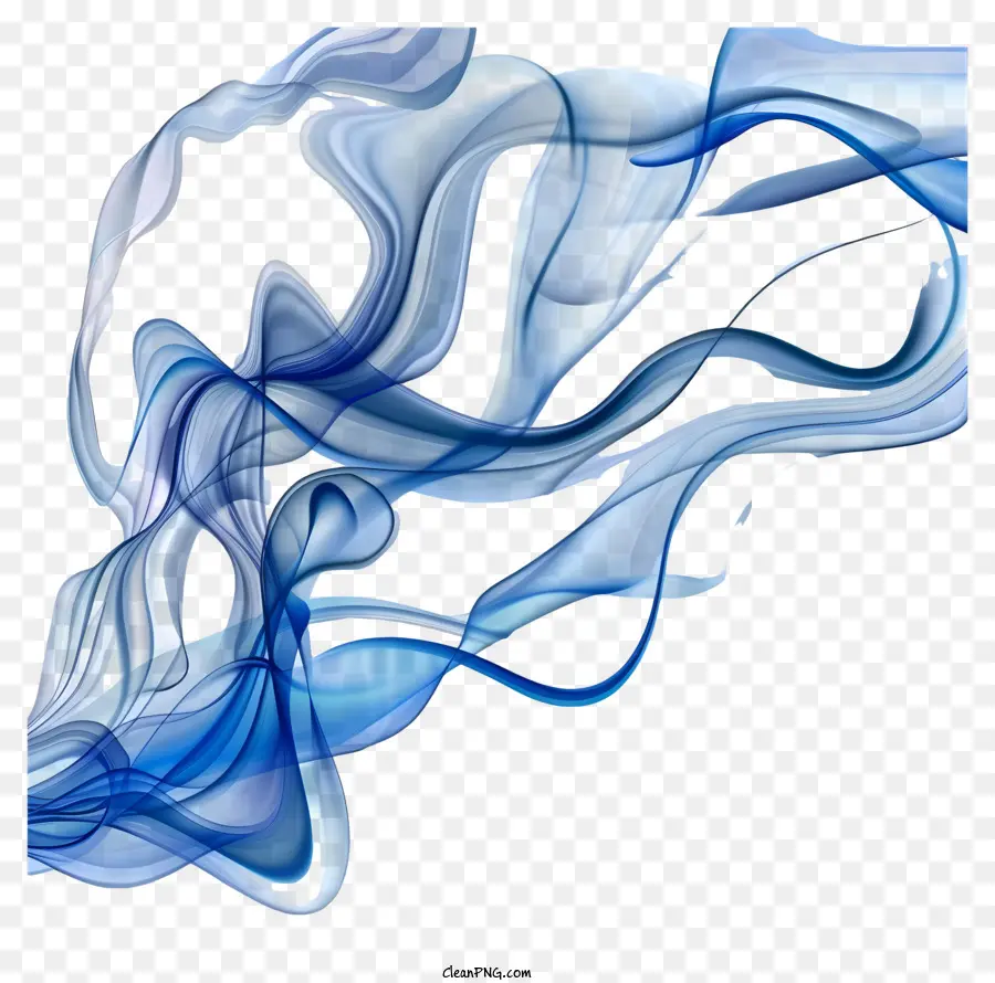 Fumaça Azul，Design De Redemoinho Abstrato Azul PNG