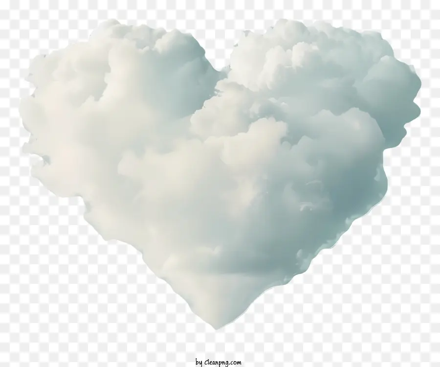 Nuvem Coração，Coração De Nuvem Branca PNG