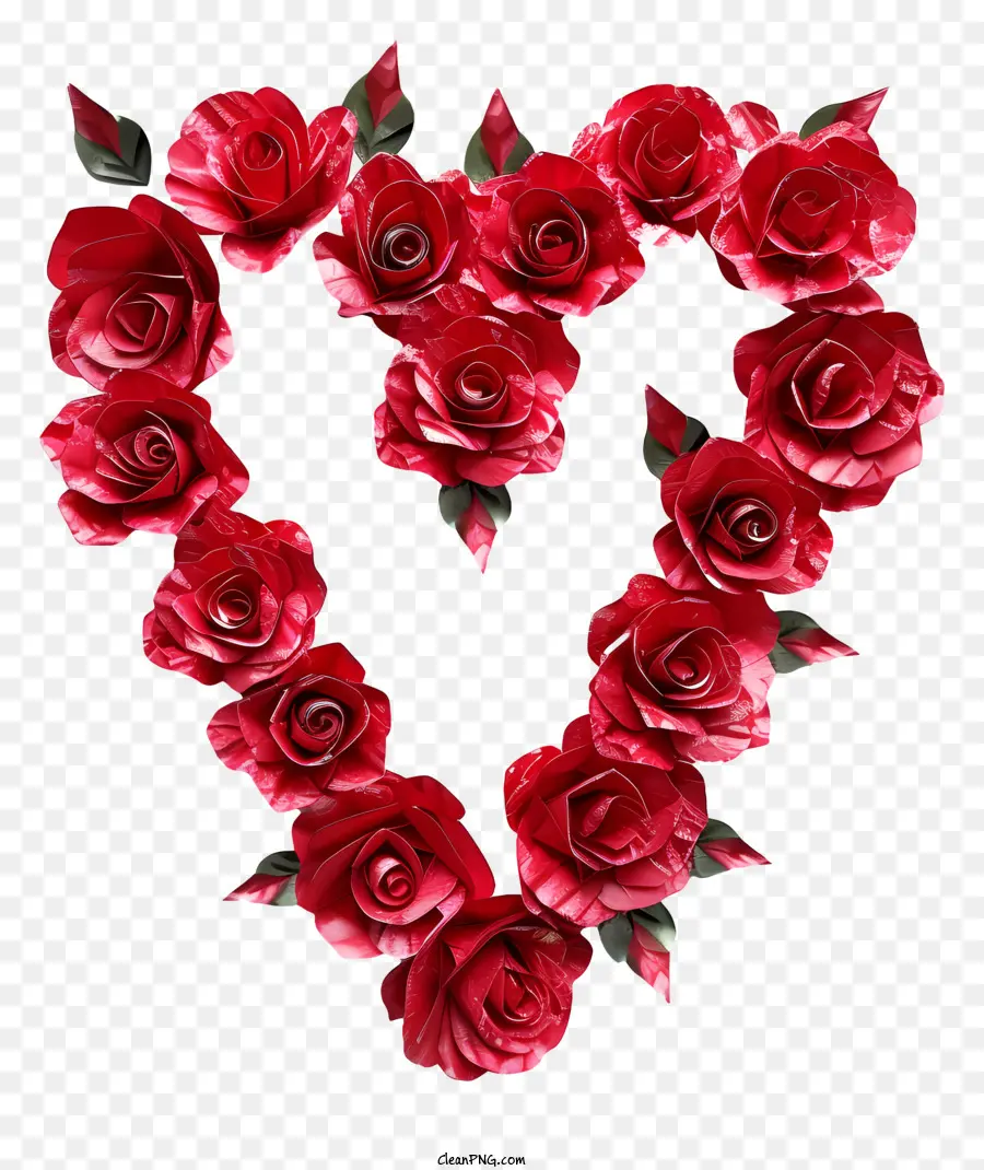 Coração Floral，Coração Feito De Rosas Vermelhas PNG