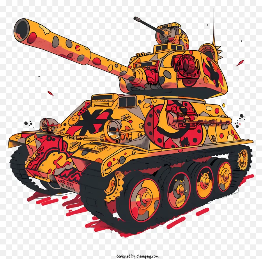 Cartoon Tanque，Pintura De Tanques PNG