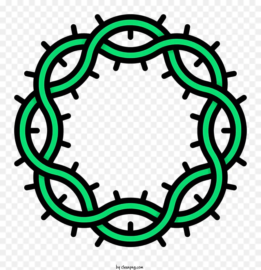 A Coroa De Espinhos，Green Circle PNG