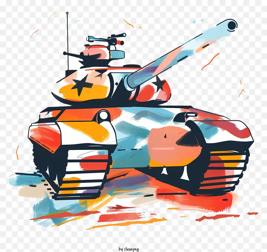 Tanque De Desenho Animado，Tanque Colorido PNG