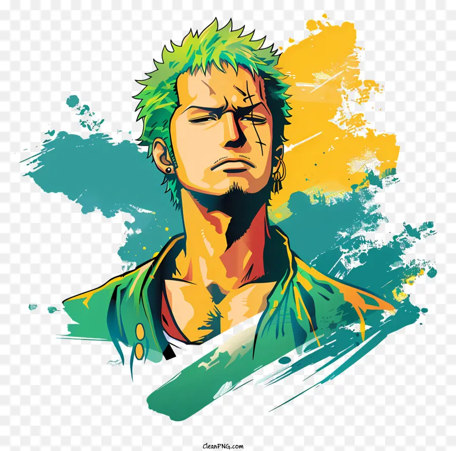 Uma Peça Roronoa Zoro，Homem Verde PNG