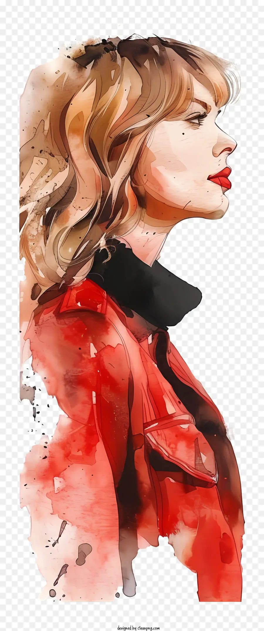 Taylor Swift，Pintura Em Aquarela PNG