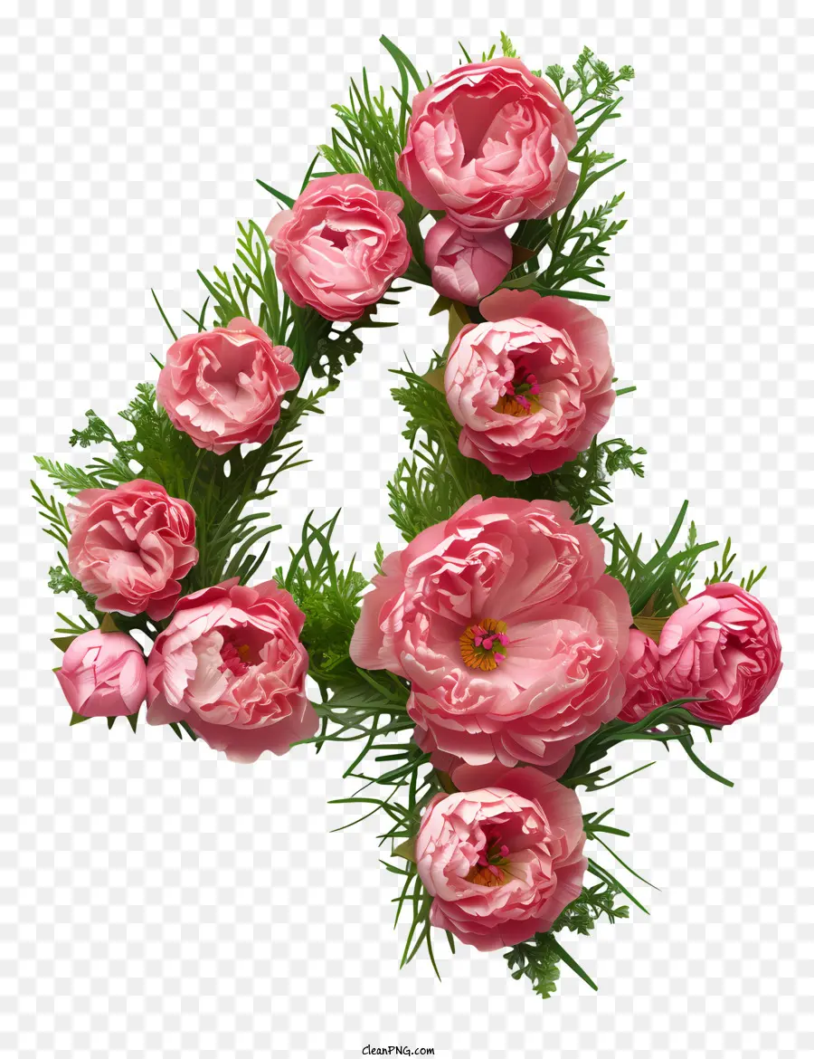 Flores Número 4，Floral Número Quatro PNG