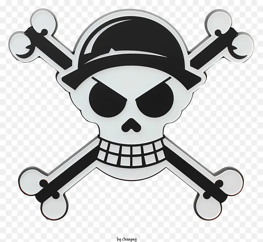 One Piece Jolly Roger，Crânio PNG