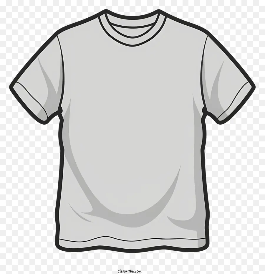 Roupas，Camiseta Cinza PNG