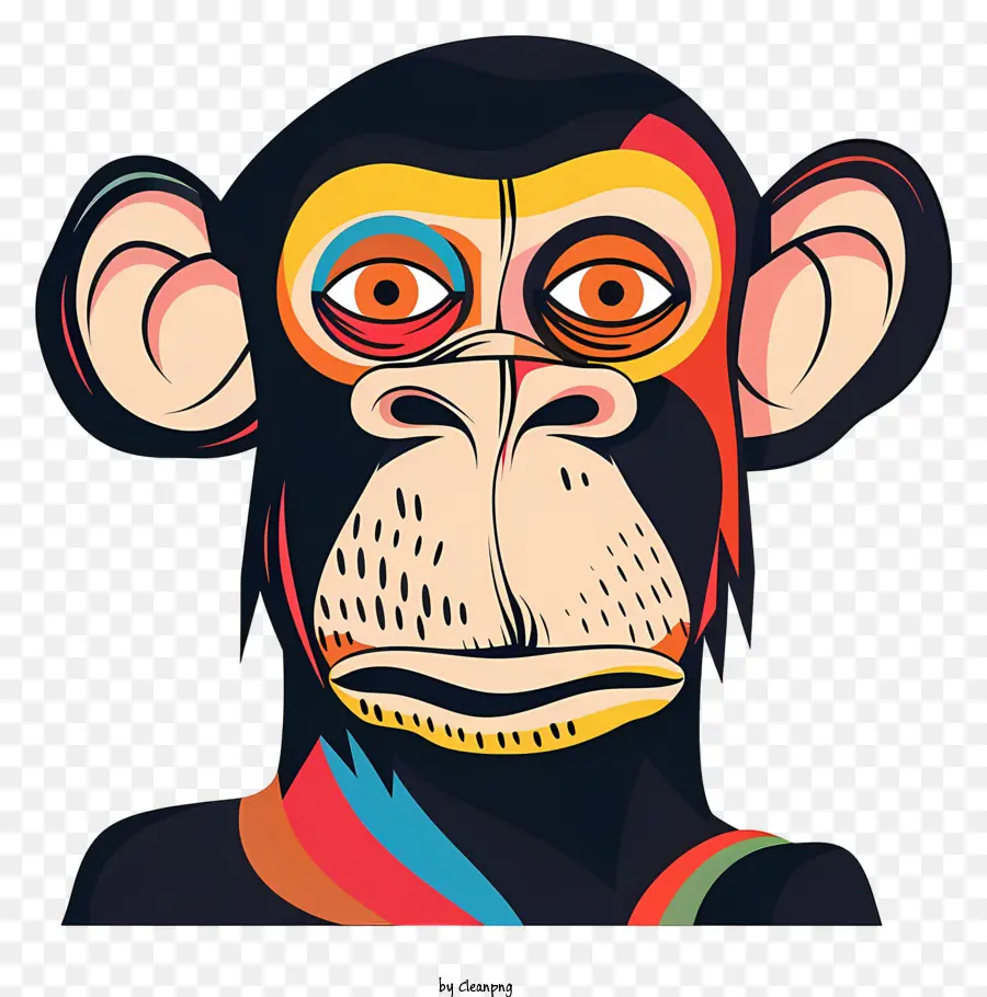 Macaco，Cabelo Multicolorido PNG