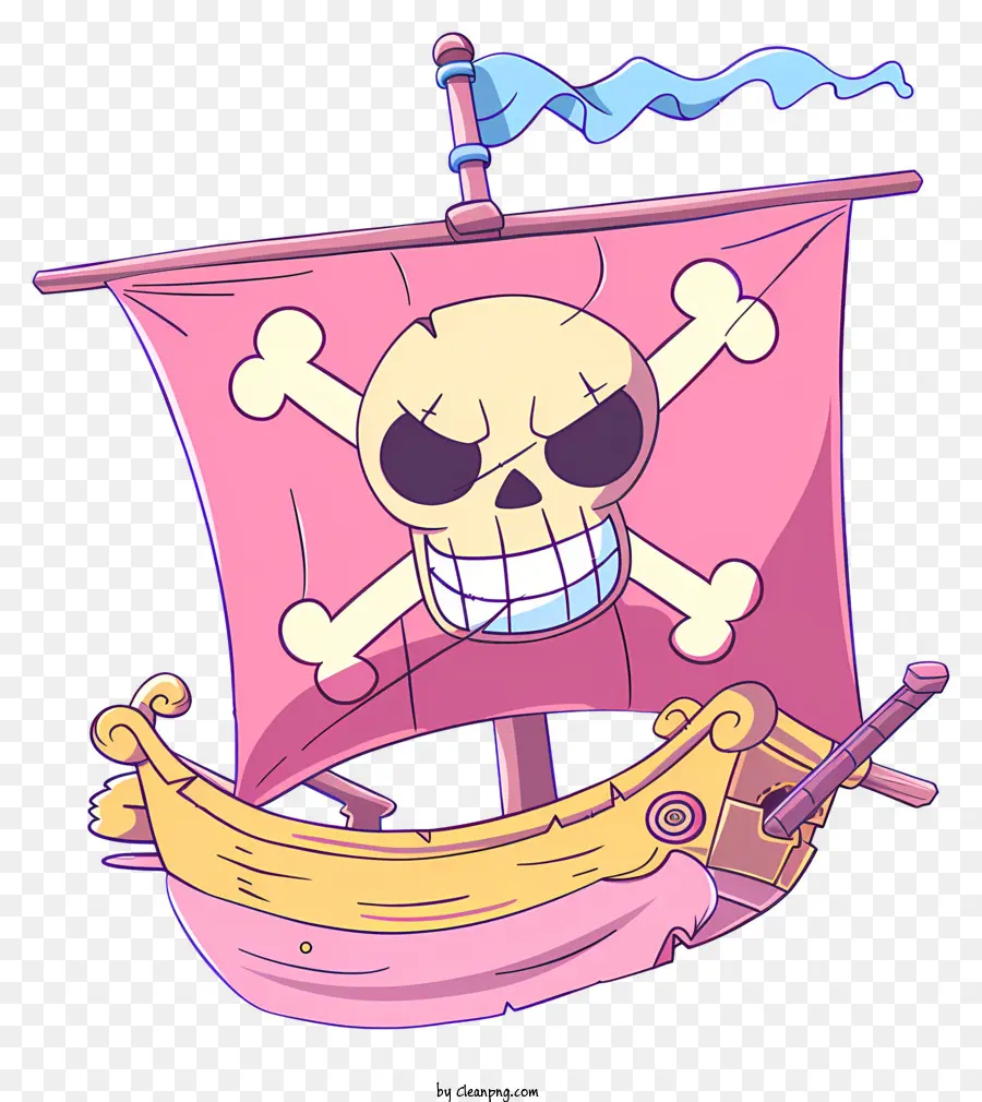 One Piece Jolly Roger，Navio Pirata PNG