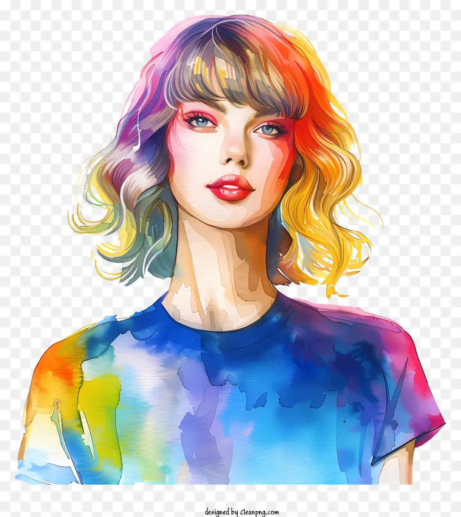 Taylor Swift，Pintura Em Aquarela PNG