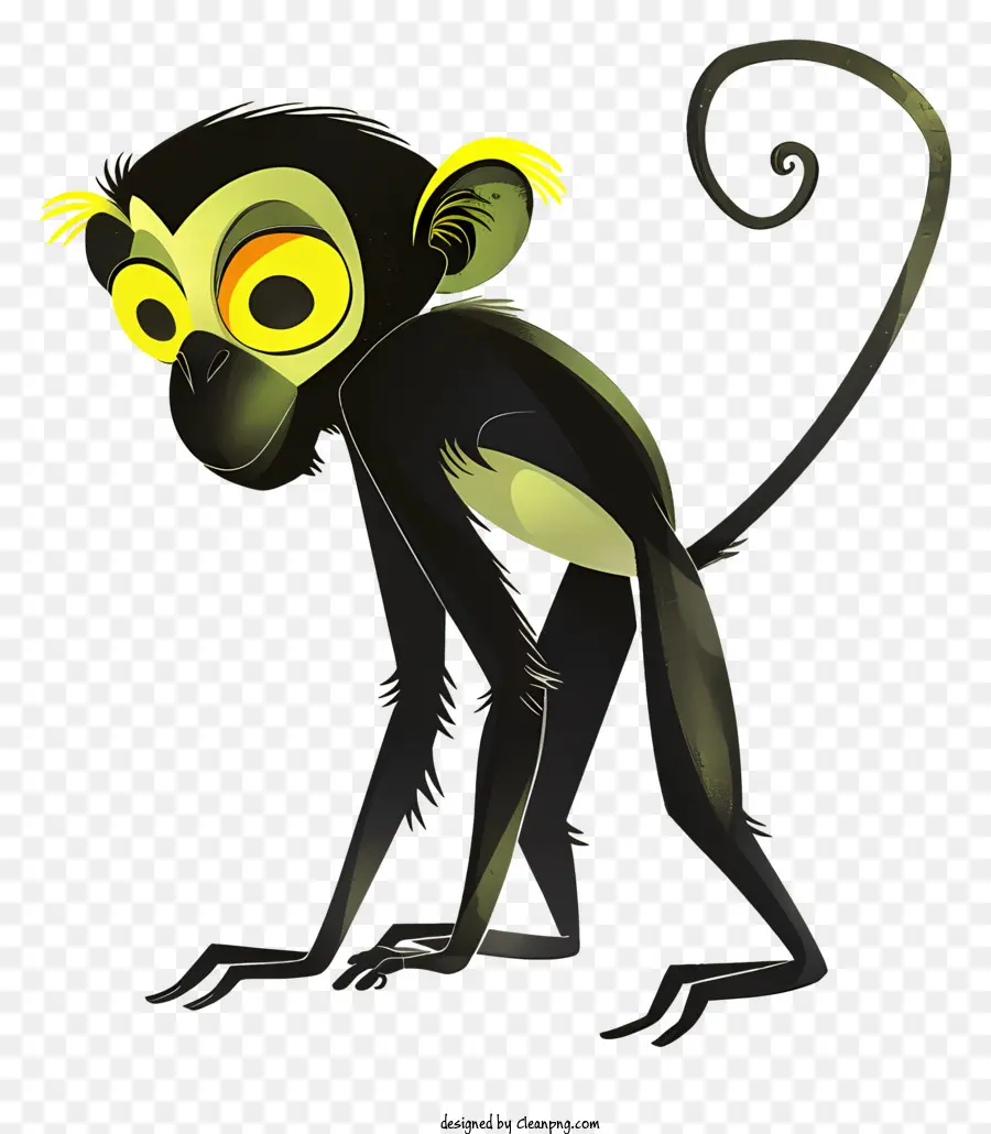 Macaco，Olhos Amarelos PNG